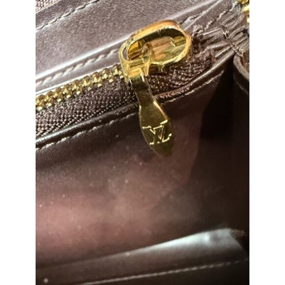 LOUIS VUITTON Merlot Monogram Patton Leather Zip Continental Wallet*purple EUC - Picture 15 of 15